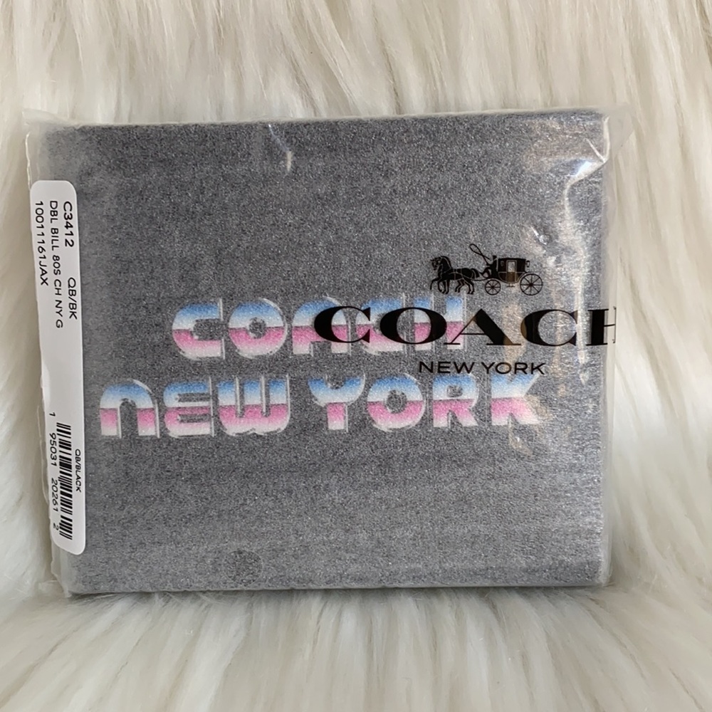 Double Billfold Wallet With 80'S New York Graphic - Picture 11 of 11